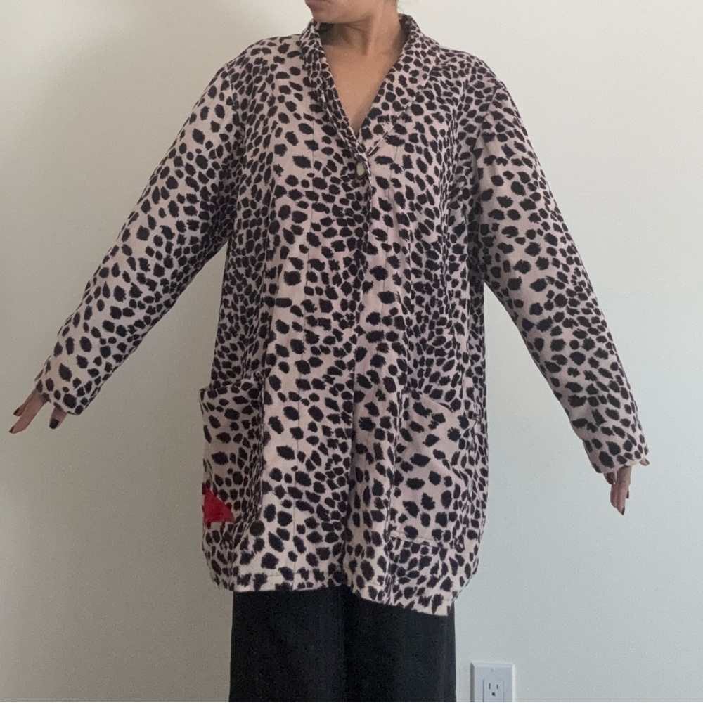 Corduroy Dalmatian Print vintage Jacket